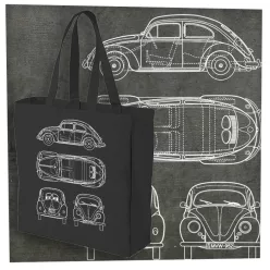 VW bogár tervrajz fehér