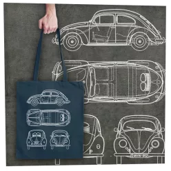 VW bogár tervrajz fehér