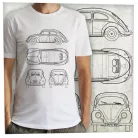 VW bogár tervrajz fekete