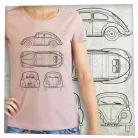 VW bogár tervrajz fekete
