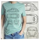 VW bogár tervrajz fekete
