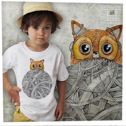 Cica gombolyaggal - 1-2 éves gyerek póló