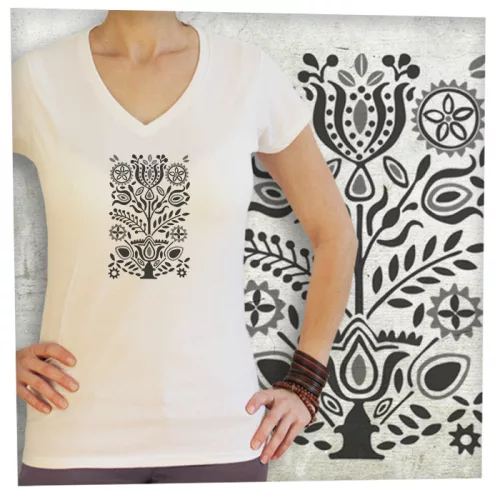 Gyerőmonostori kályhacsempe kicsi fekete nyomat