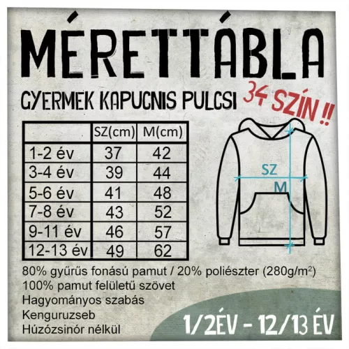 Kapucnis pulcsi - gyerek