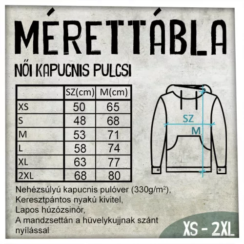 PRÉMIUM Kapucnis pulcsi - női