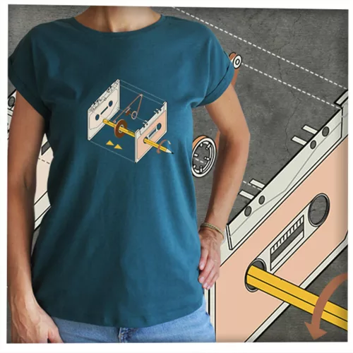 Kazetta ceruzával- sötét anyagra