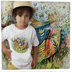 Leányka madárháton - 1-2 éves gyerek póló