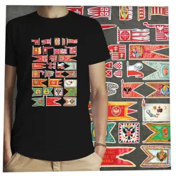 Magyar hadizászlók sötét alapon