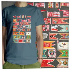 Magyar hadizászlók sötét alapon