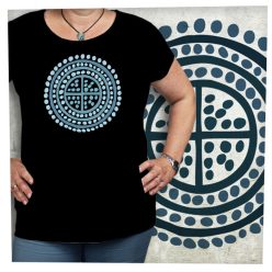 Napvirág-kék fehér alap