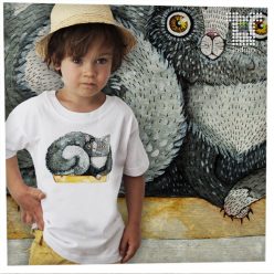 Szürke macska - 1-2 éves gyerek póló