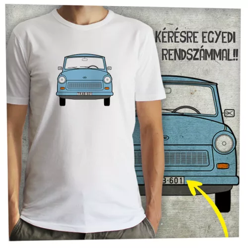 Trabant kék egyoldalas