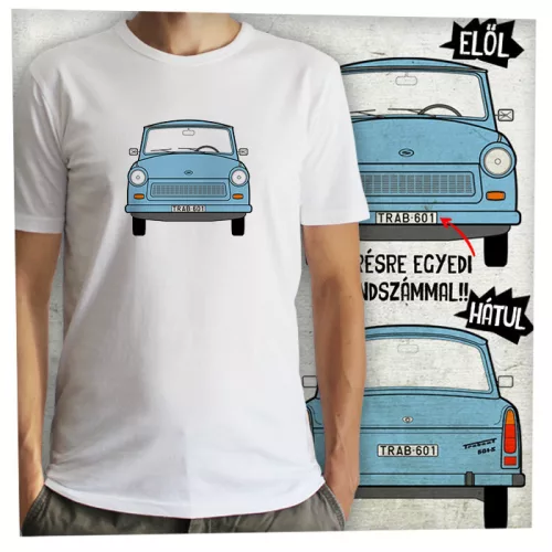 Trabant kék elöl-hátul