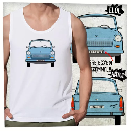Trabant kék elöl-hátul