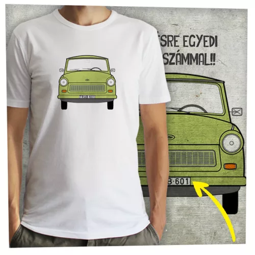 Trabant zöld egyoldalas