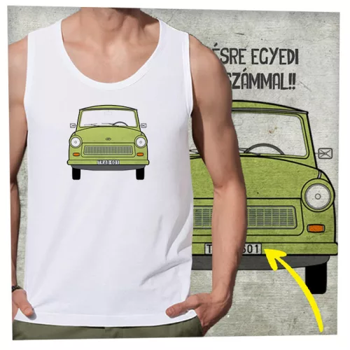 Trabant zöld egyoldalas