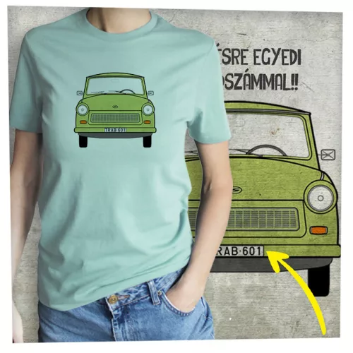 Trabant zöld egyoldalas
