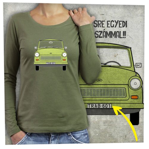 Trabant zöld egyoldalas