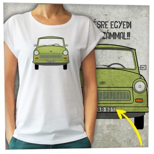 Trabant zöld egyoldalas