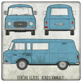 Barkas kék, szürke színben