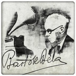 Bartók Béla gramofonnal