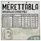 Hosszúujjú gyerek póló fehér 116cm